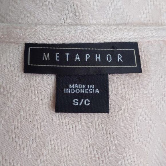 Metaphor Geometric Diamond Pattern Pink Blouse S - Picture 7 of 9